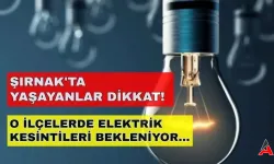 15 Nisan Pazartesi Şırnak'ta Elektrik Kesintisi: İşte Detaylar!