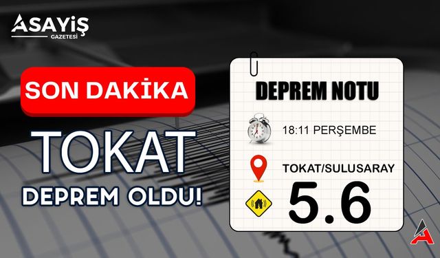 Son Dakika...Tokat'da 5.6'lık Deprem! Ölü Yaralı Var Mı?