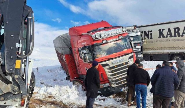 Bitlis' te Kontrolden çıkan tır, kamyonla çarpıştı