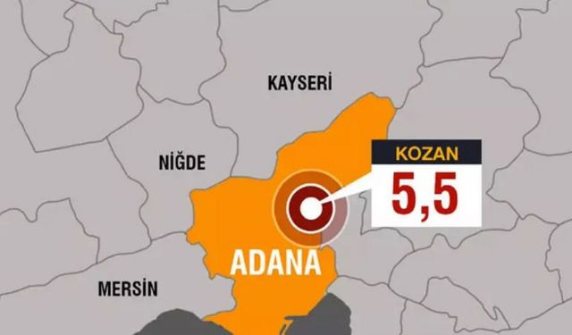 Adana Depremi Kozan ile Kayseri ve Mersin Arası Kaç Km? 