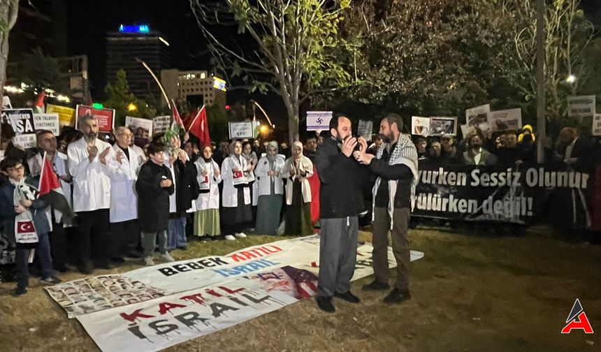 Ankara’da ABD Büyükelçiliği Önünde Filistin’e Destek Eylemi