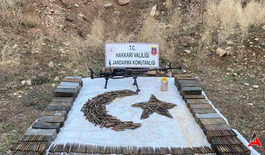 Hakkari'de PKK'ya Ait Mühimmat Ele Geçirildi