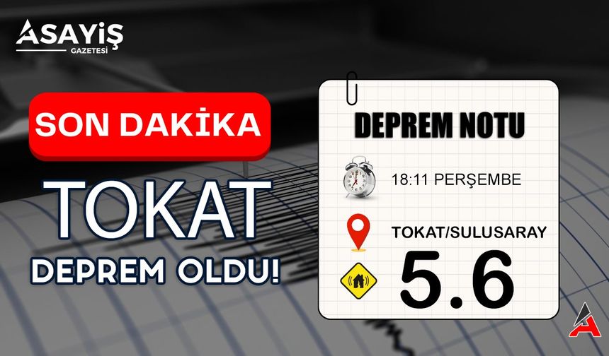 Son Dakika...Tokat'da 5.6'lık Deprem! Ölü Yaralı Var Mı?