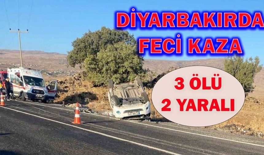 Diyarbakır'da Acı Haber: Takla Atan Araçta 3 Ölü, 2 Yaralı!